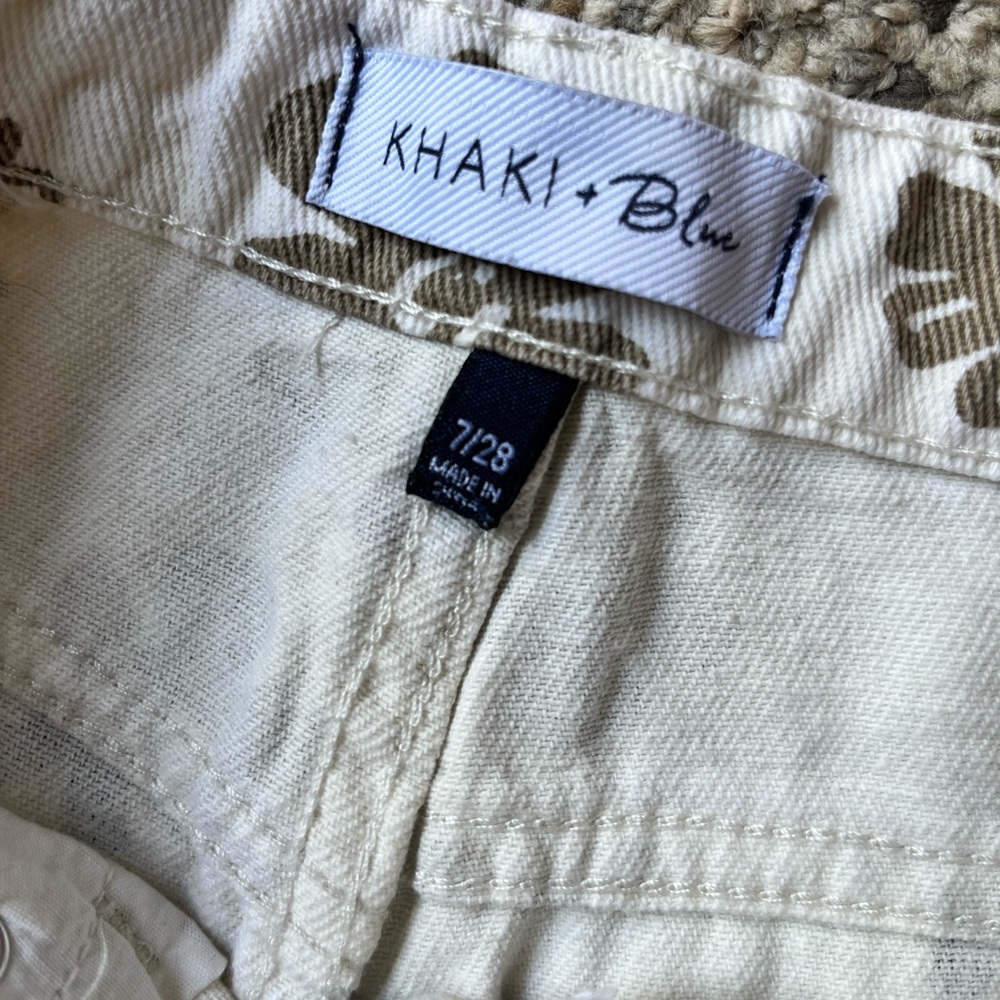 Khaki+Blue Jean Shorts - Picture 3 of 3